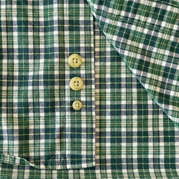 Eddie Bauer Men’s Green Plaid Long‑Sleeve Button‑Down Shirt - L - Picture 4 of 6